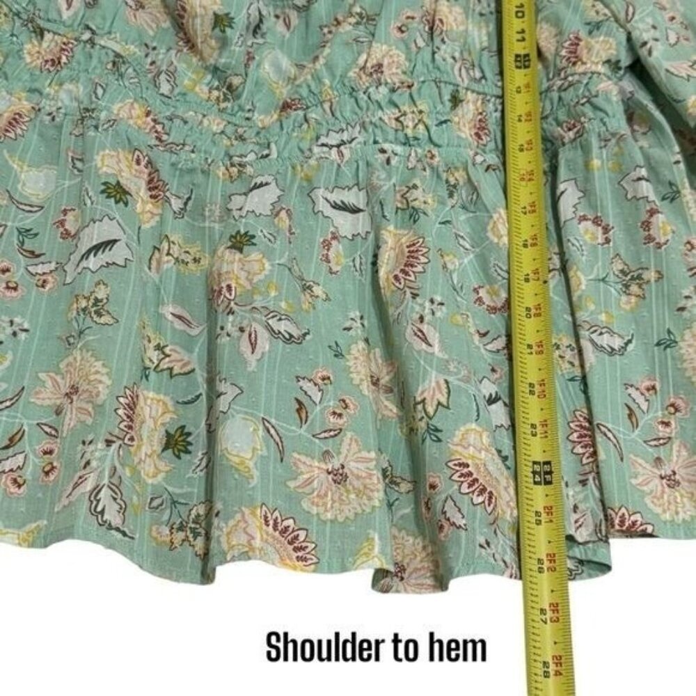 NEW Torrid Cotton Dot Blouson Sleeve Smocked Top Milk Maid Cottagecore Dainty 2X - Picture 9 of 9